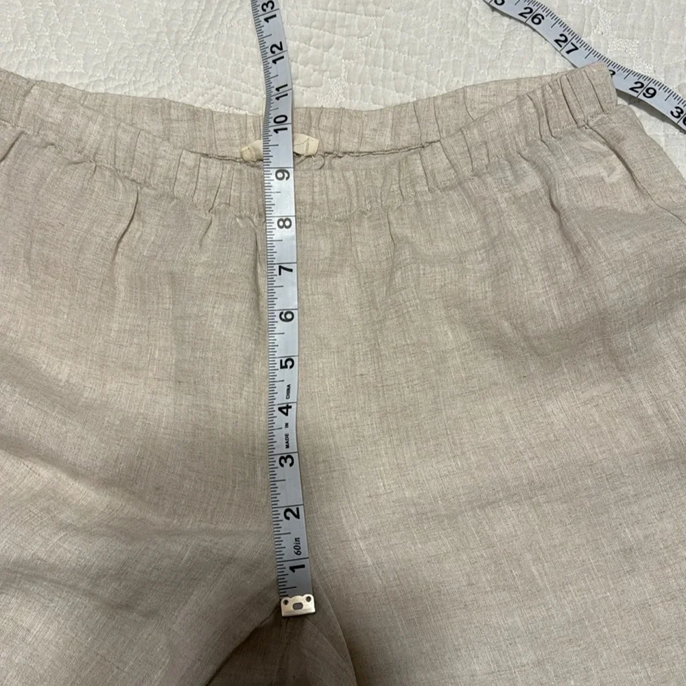 Eileen Fisher 100% Organic Linen Capris PP - Picture 8 of 11